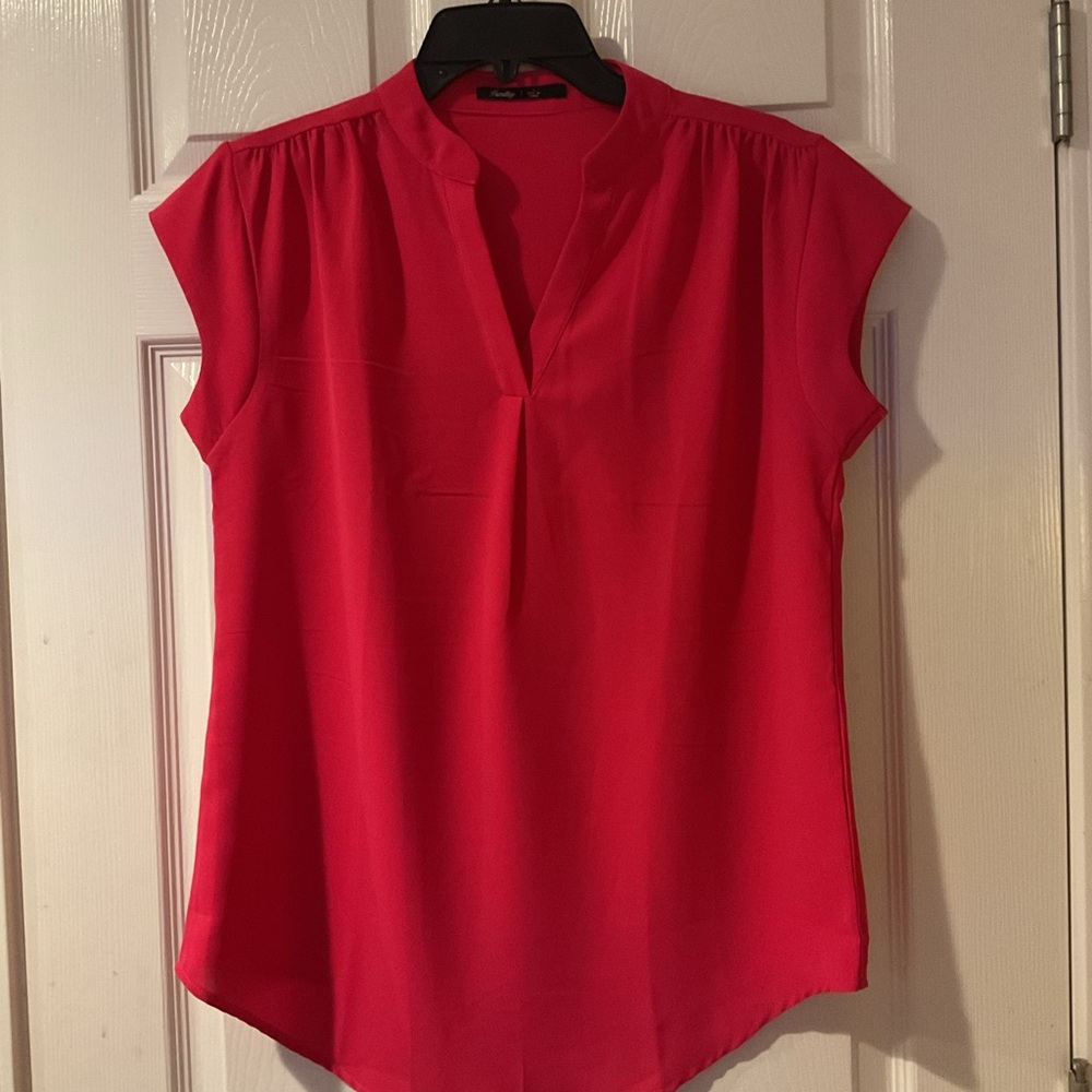Pink Cap Sleeve dressy shirt
